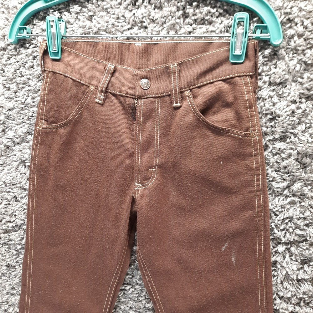 Vintage Sears Perma Prest Pants Women 16 Brown Casual Straight Mid Rise‎